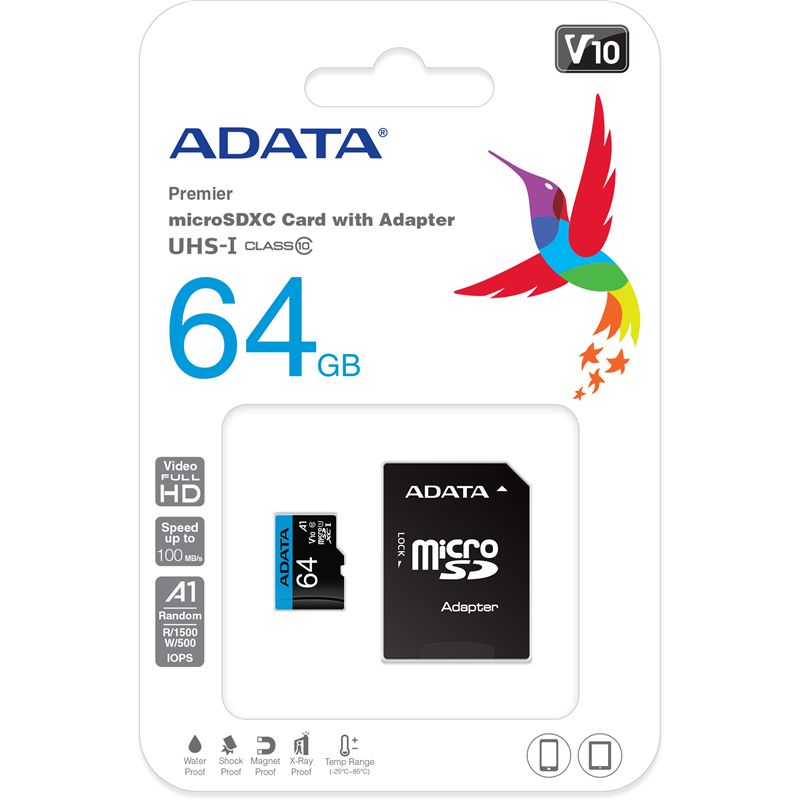 ADATA Premier microSDXC/SDHC UHS-I Class10 (A1 V10), фото 3