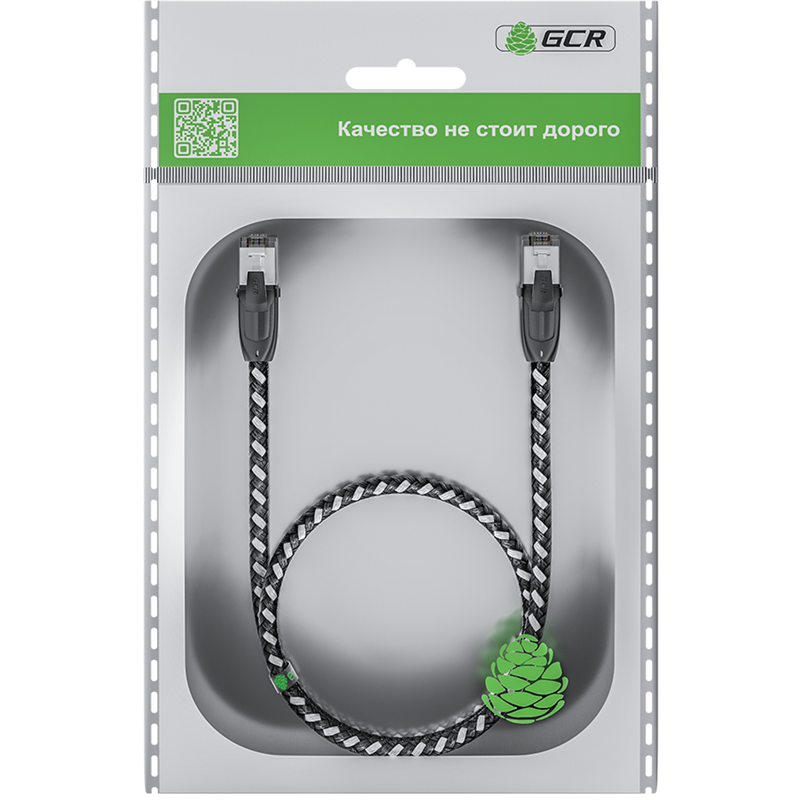 Greenconnect RJ45(m) - RJ45(m) Cat.6 3м черно-белый, фото 8