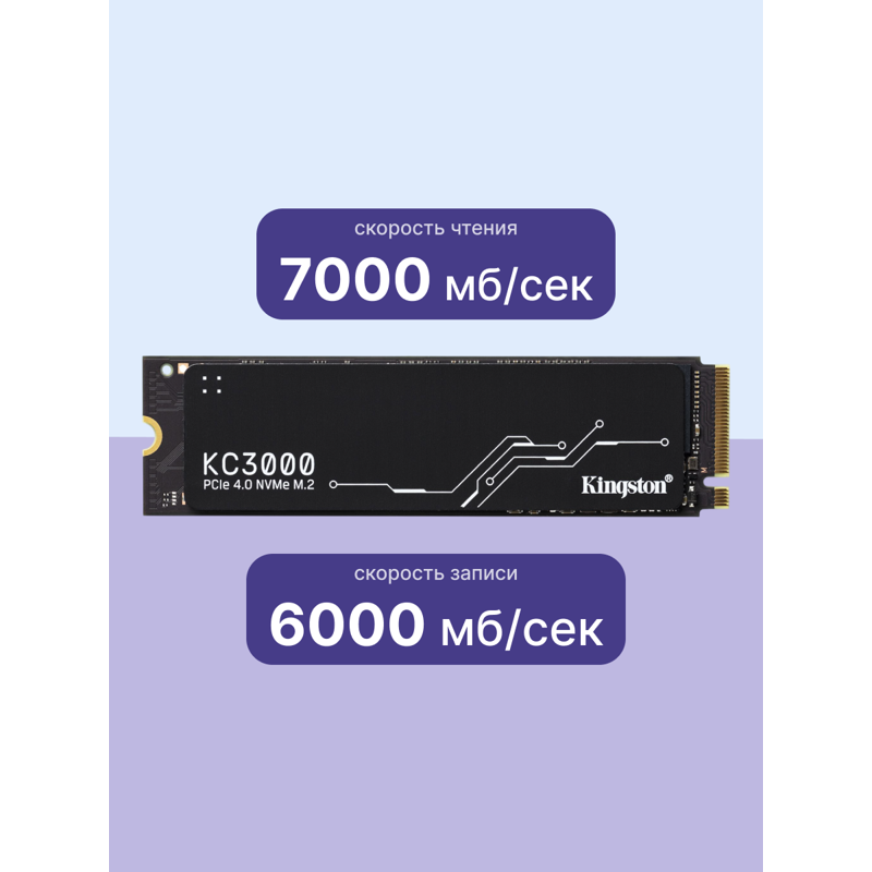 Kingston SSD KC3000 SKC3000S/1024G, фото 3